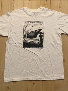 Vintage 90s Fashion Doll Cruise Barbie Florida Westerdam 1998 Retro T-Shirt L
